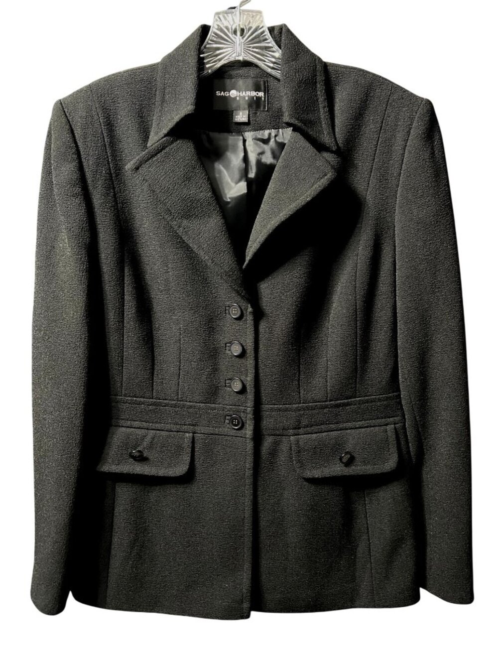Sag Harbor Black Blazer Size 8